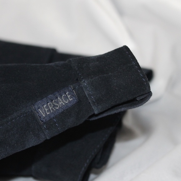 Authentic Vintage Versace Suede Mini Skirt - Picture 4 of 7